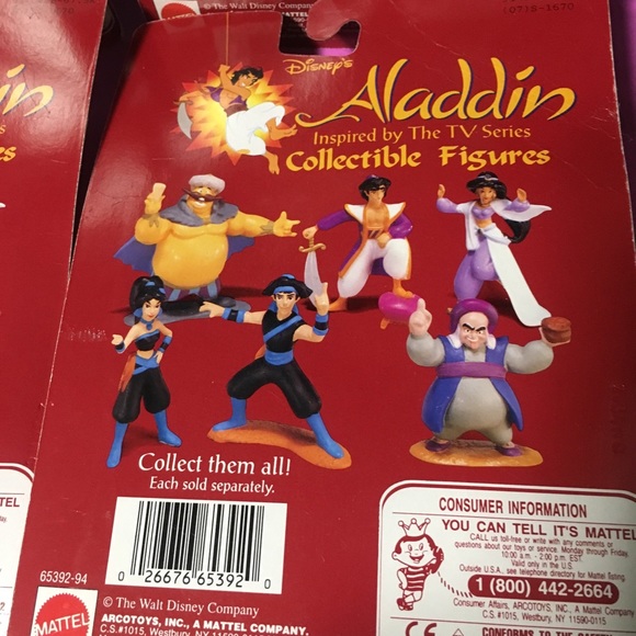 DISNEY’S ALADDIN VTG 90s Collectable Figures w/PKG